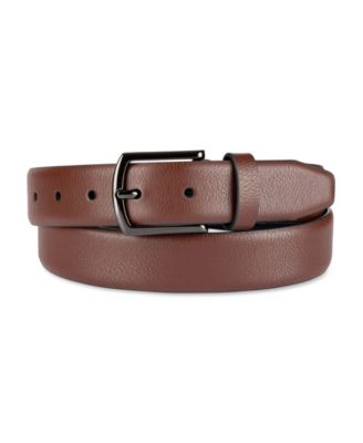 Men's Pebble Grain Feather Edge Dress Belt