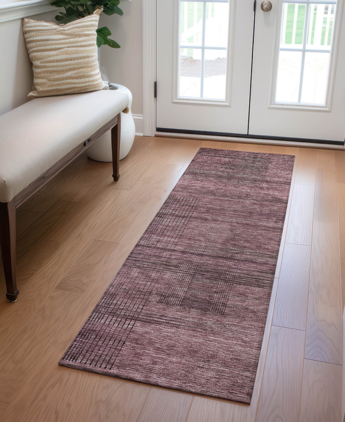 Addison Chantille Acn820 2'3"x7'6" Runner Area Rug In Maroon