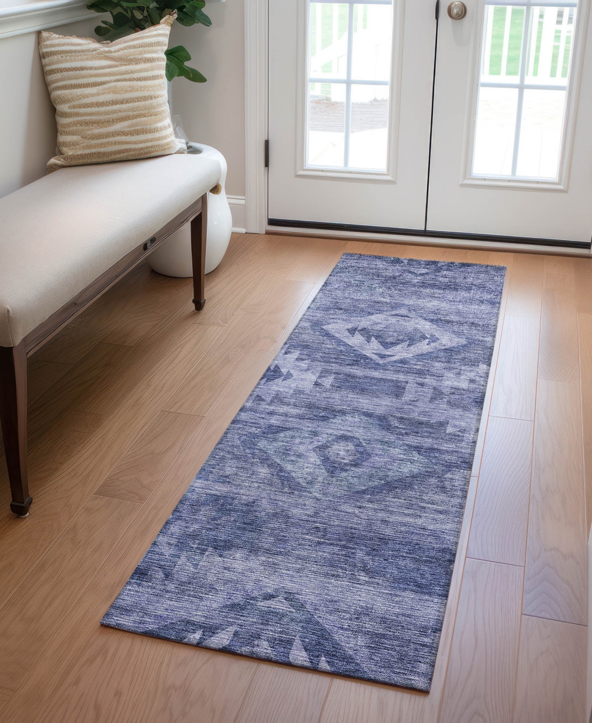 Addison Chantille Acn837 2'3"x7'6" Runner Area Rug In Navy