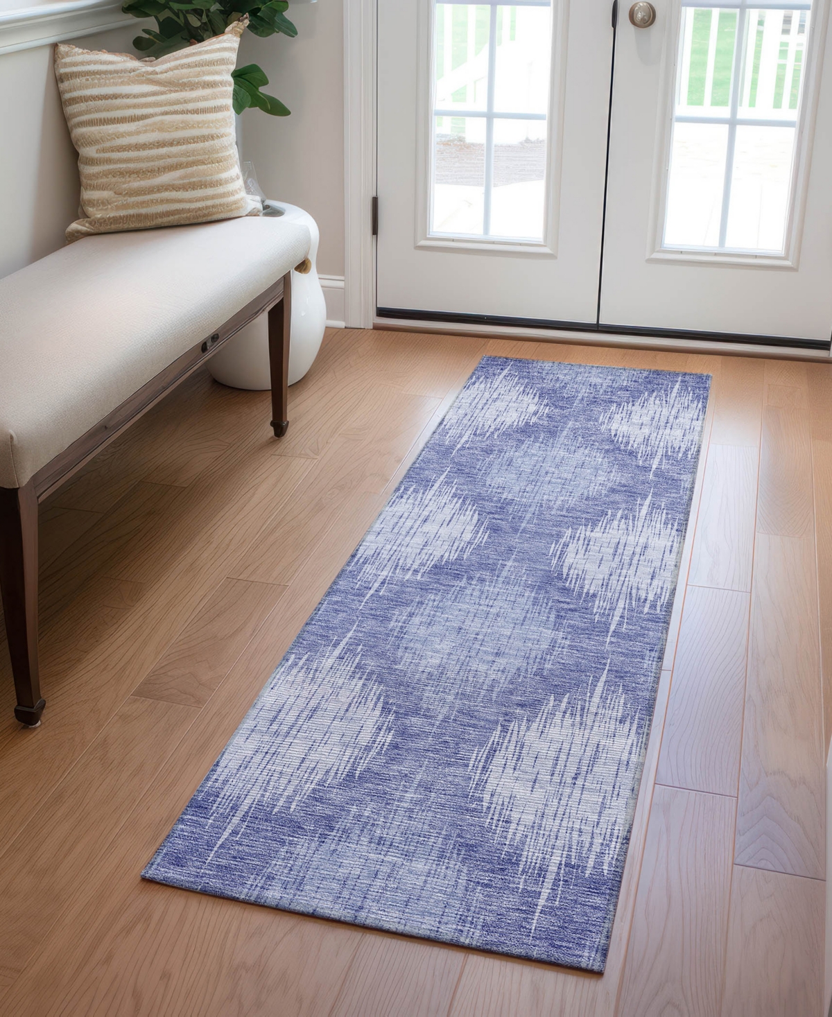 Addison Chantille Acn849 2'3"x7'6" Runner Area Rug In Denim