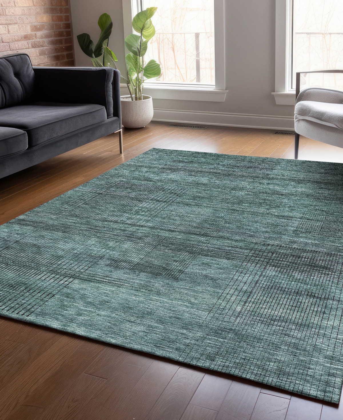 Addison Chantille Acn820 3'x5' Area Rug In Teal