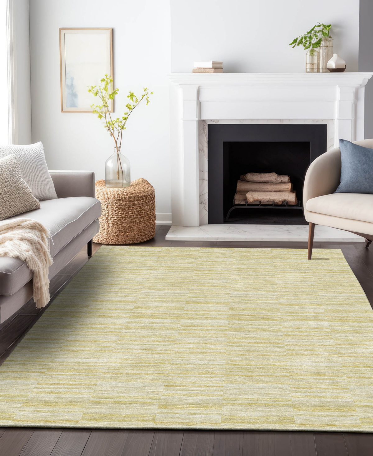 Addison Chantille Acn817 8'x10' Area Rug In Wheat