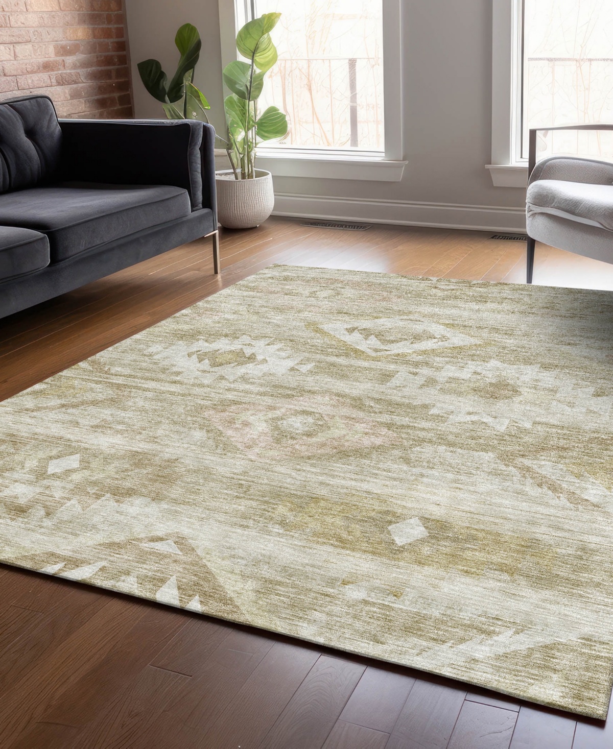 Addison Chantille Acn837 9'x12' Area Rug In Taupe