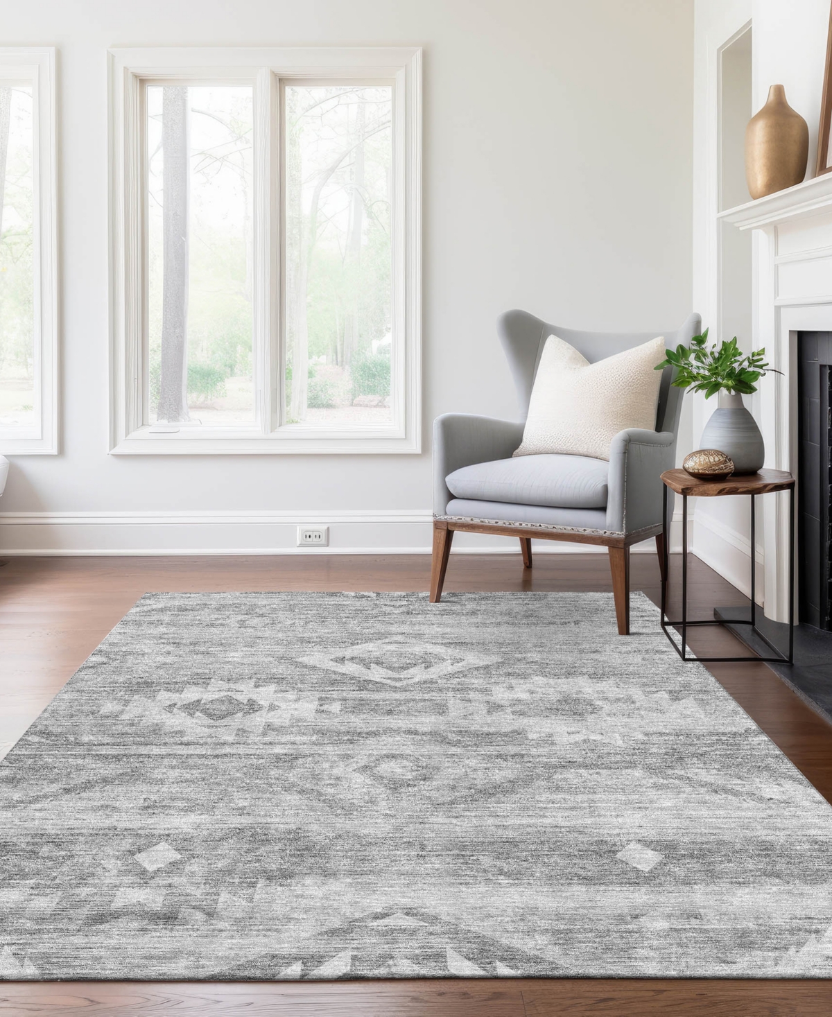 Addison Chantille Acn837 9'x12' Area Rug In Silver