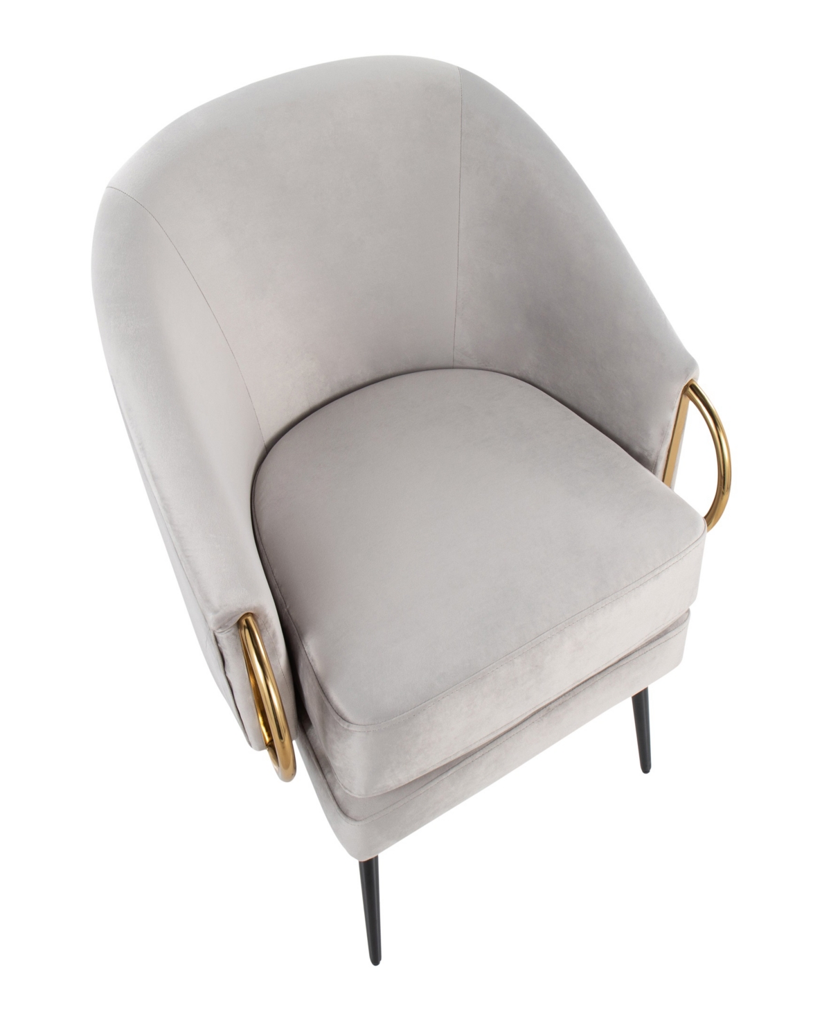 Lumisource 28" Steel Claire Contemporary Glam Accent Chair In Silver