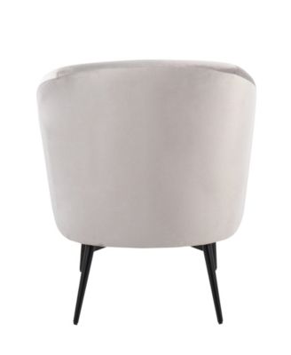 28" Steel Claire Contemporary Glam Accent Chair