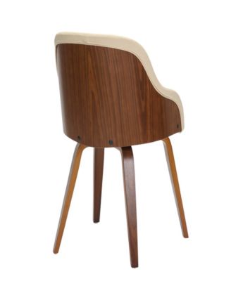31" Wood Bacci Mid-Century Modern Dining Accent Chair