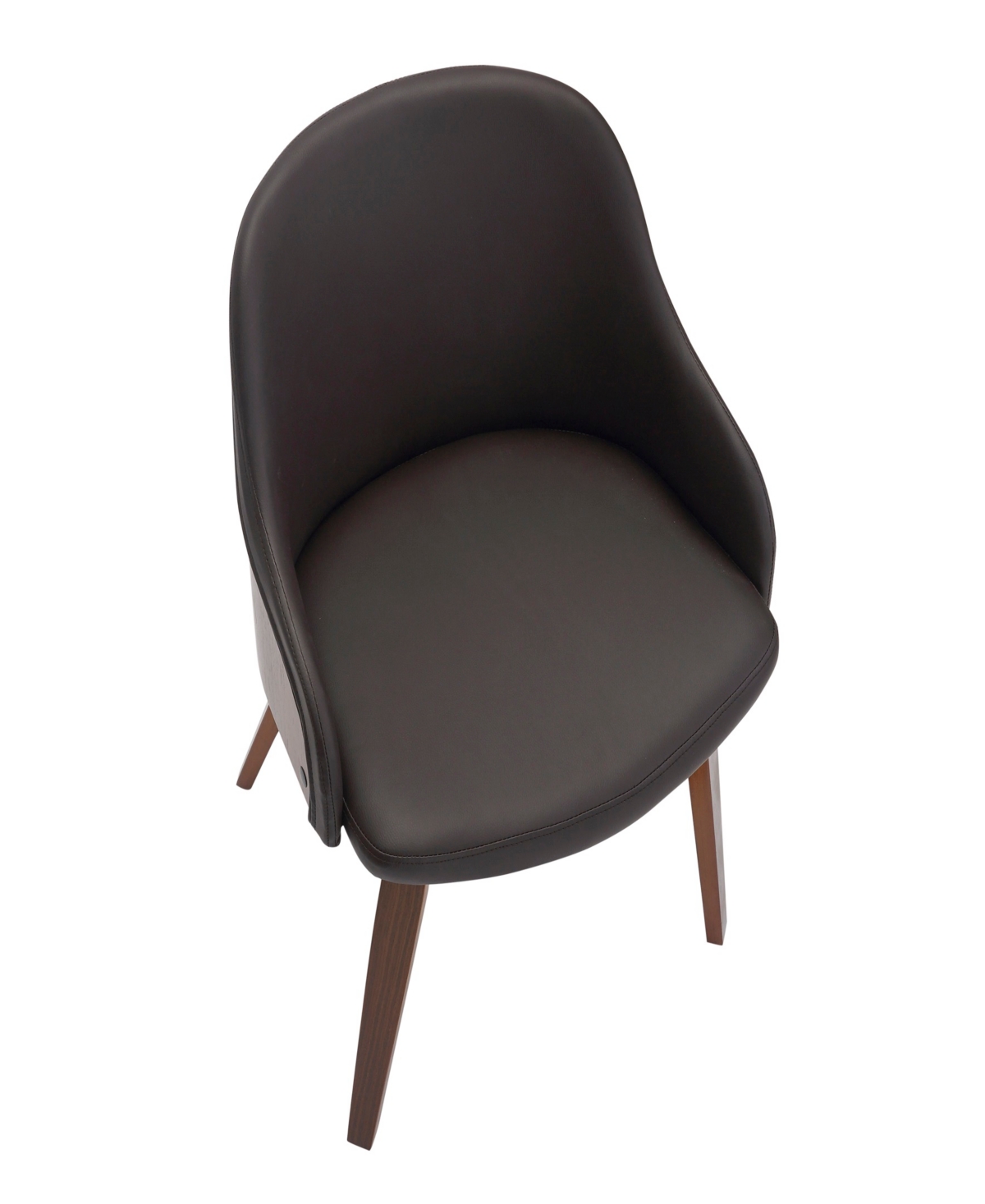Lumisource 31" Wood Bacci Mid-century Modern Dining Accent Chair In Brown
