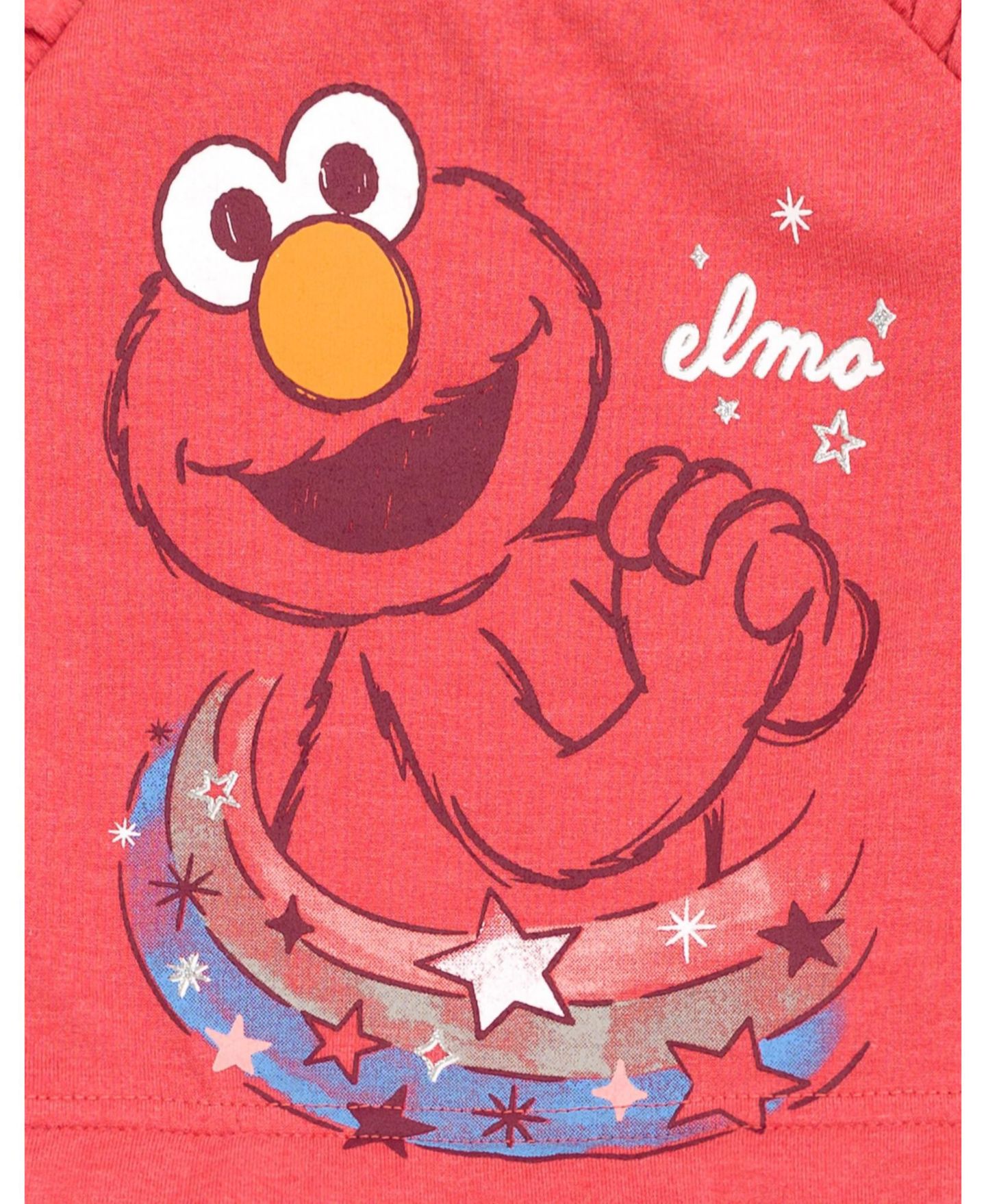 Платье Sesame Street Elmo French Terry Dress to для девочек-малышей, цвет: Красный — фото 3