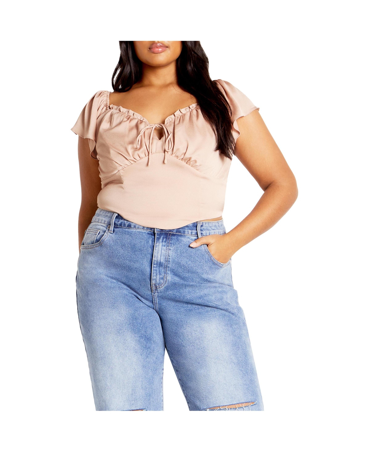 Plus Size Mae Top - Rose gold