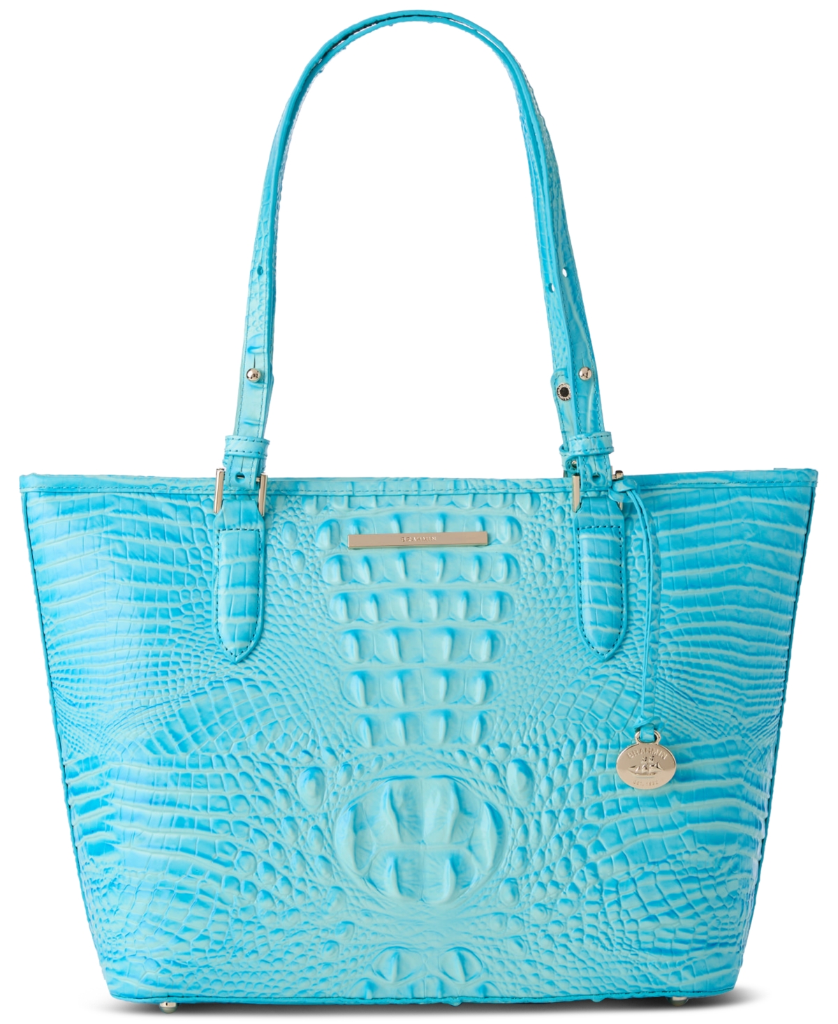 Asher Leather Tote - Tropic Blue