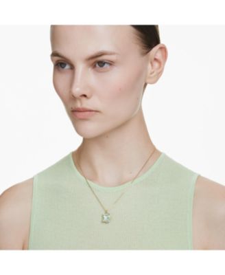 Gema Gold-Tone Plated, Mixed Cuts, Multicolored Pendant Necklace