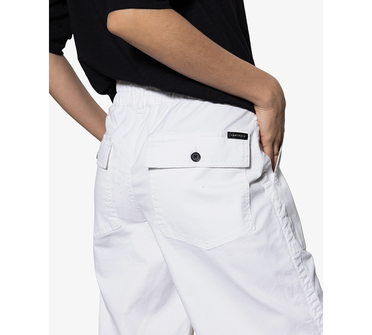 Sanctuary Women's Cuffed Cruiser Chino Pants In Bleached White
