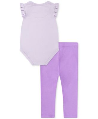 Baby Girls Swoosh Motion Bodysuit & Leggings, 2 Piece Set 