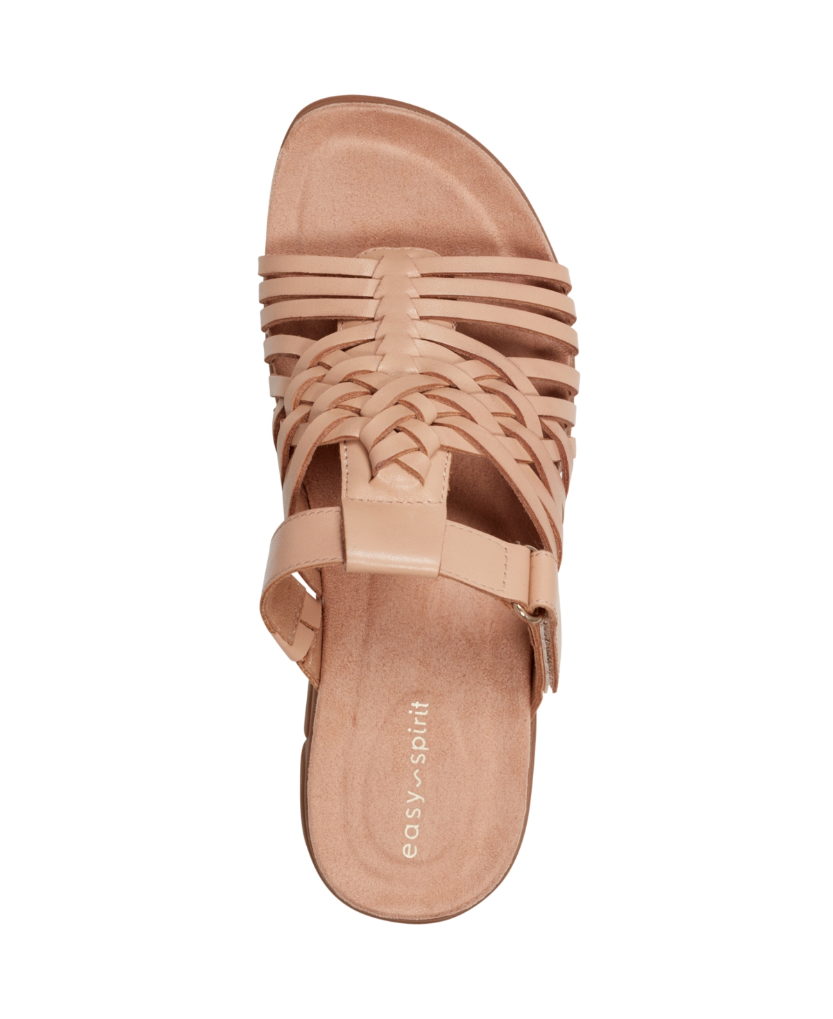 Shop Easy Spirit Women's Mindi Woven Flat Slide Sandals In Light Natural Leather