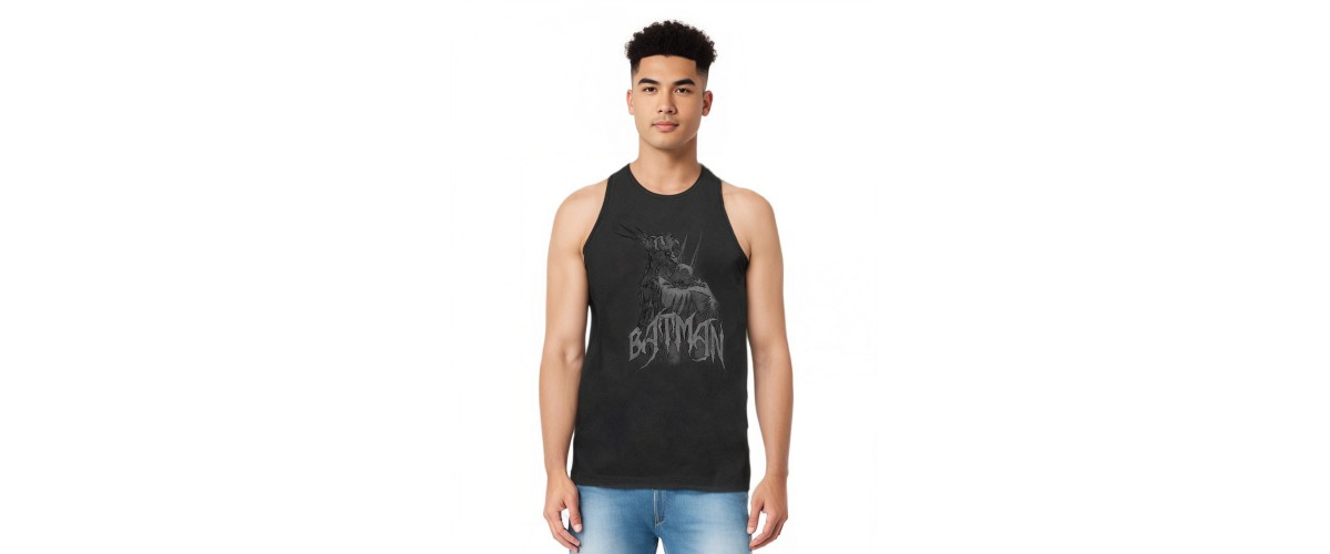 Mens Scary Right Hand Adult Tank Top - Charcoal