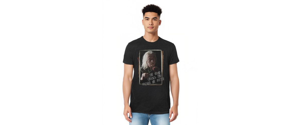 Mens Olivander Adult Heather Tee / T-Shirt - Black