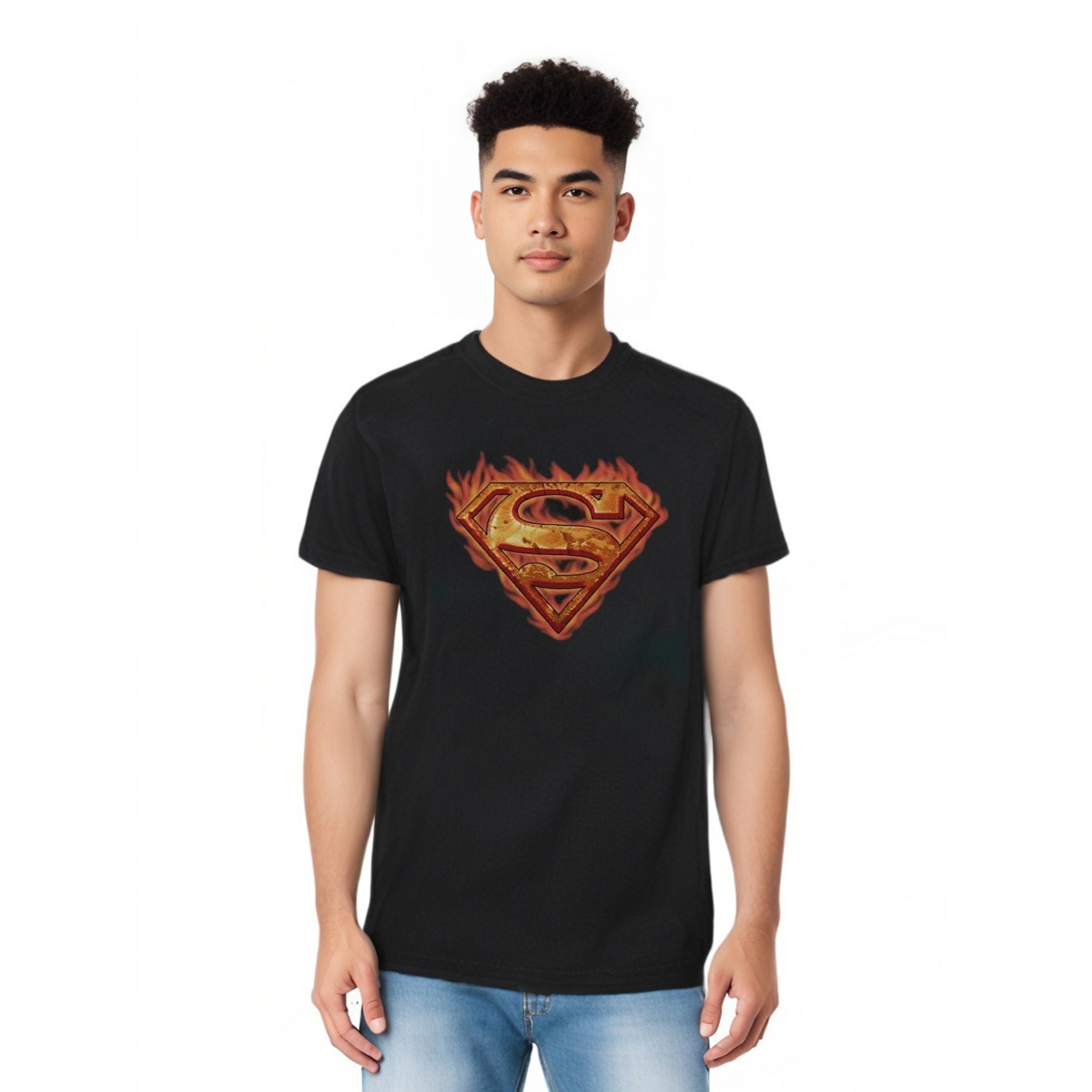 Mens Hot Metal Short Sleeve Adult Tee / T-Shirt - Black