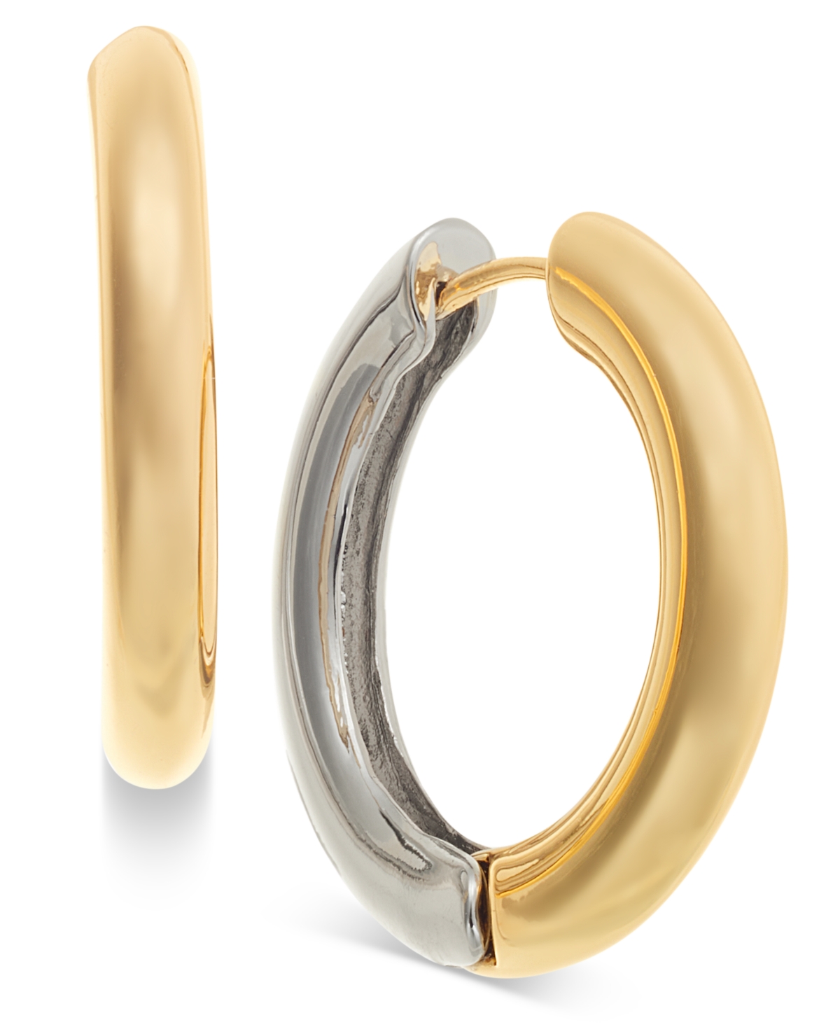 Two-Tone Reversible Hoop Earrings, Exclusively at Macy's - Multi