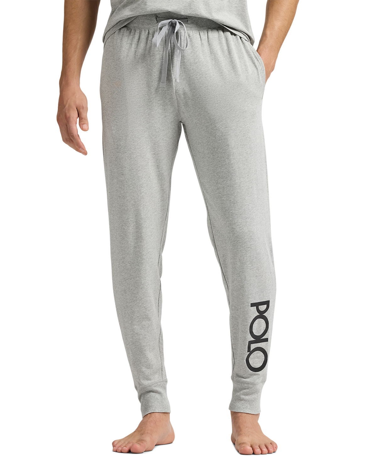 Polo Ralph Lauren Men's Logo Jogger Pajama Pants, Exclusively At Macy's In Gray