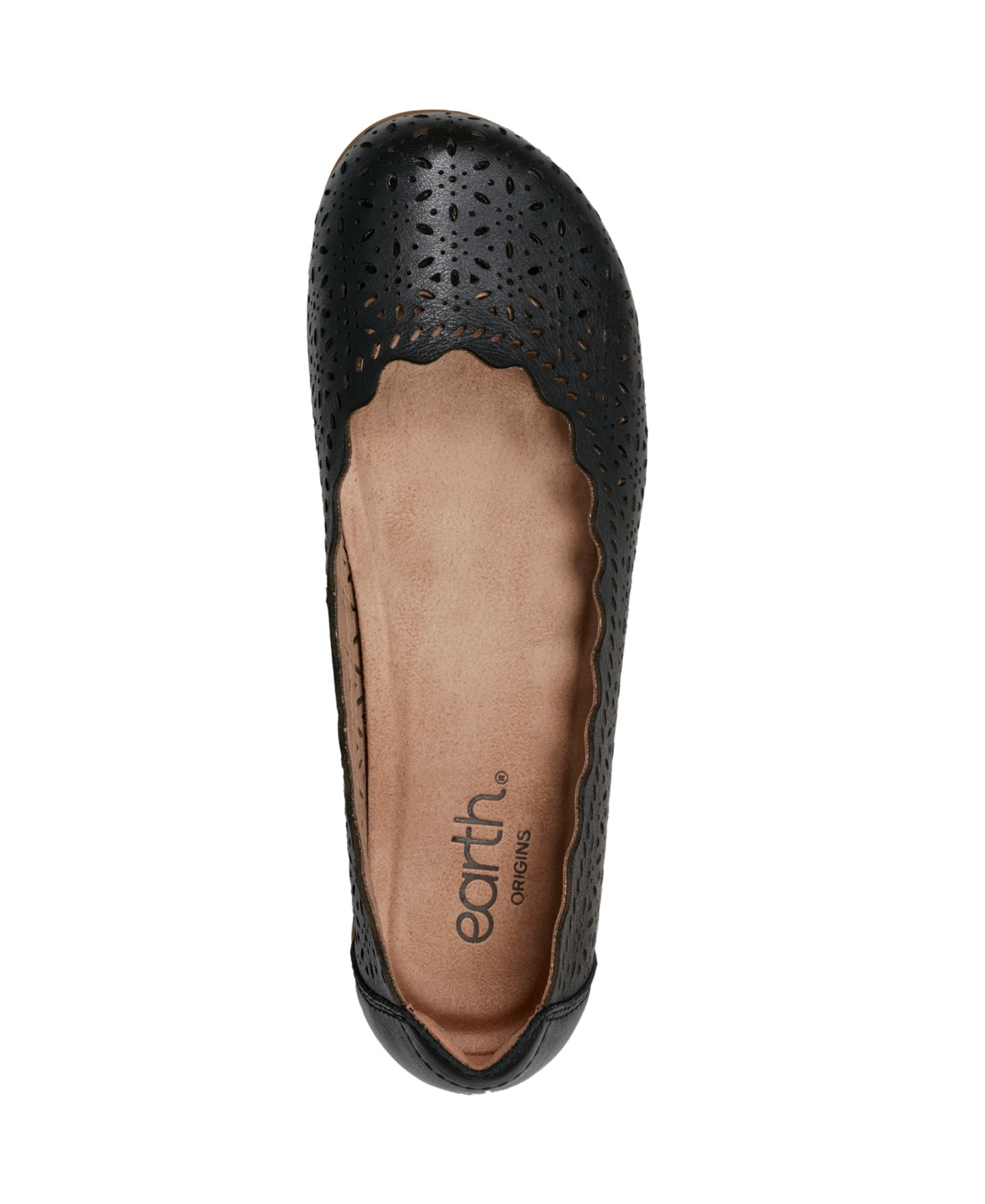 Женские балетки Earth Bria Round Toe Slip-On Flats, цвет: Чёрный кожаный — фото 4