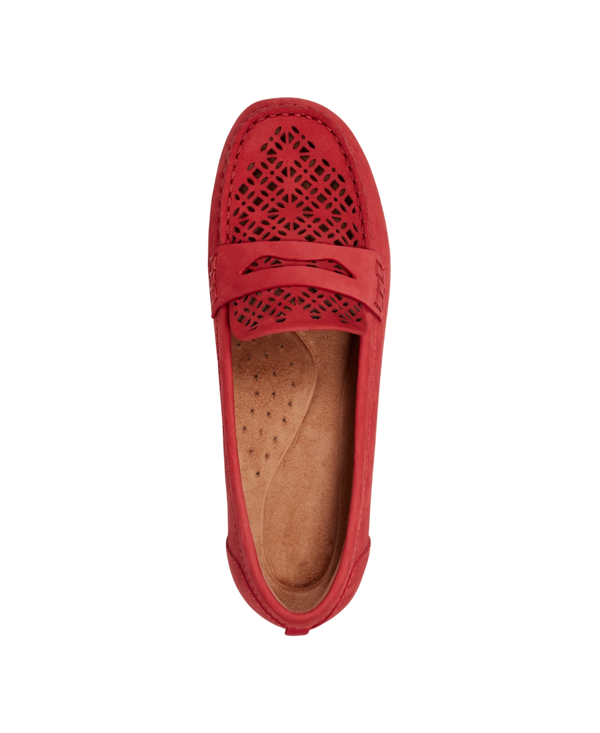 Shop Earth Women's Remi Cutout Slip-on Penny Loafers In Red Nubuck