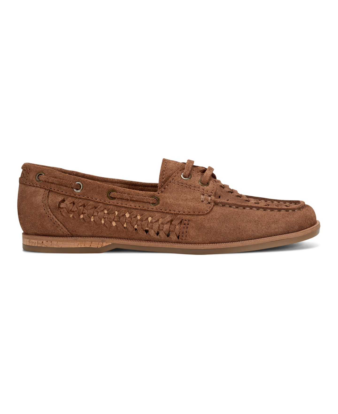 Женские туфли Earth Wishing Woven Slip-On Boat, цвет: Коньячный замшевый — фото 2
