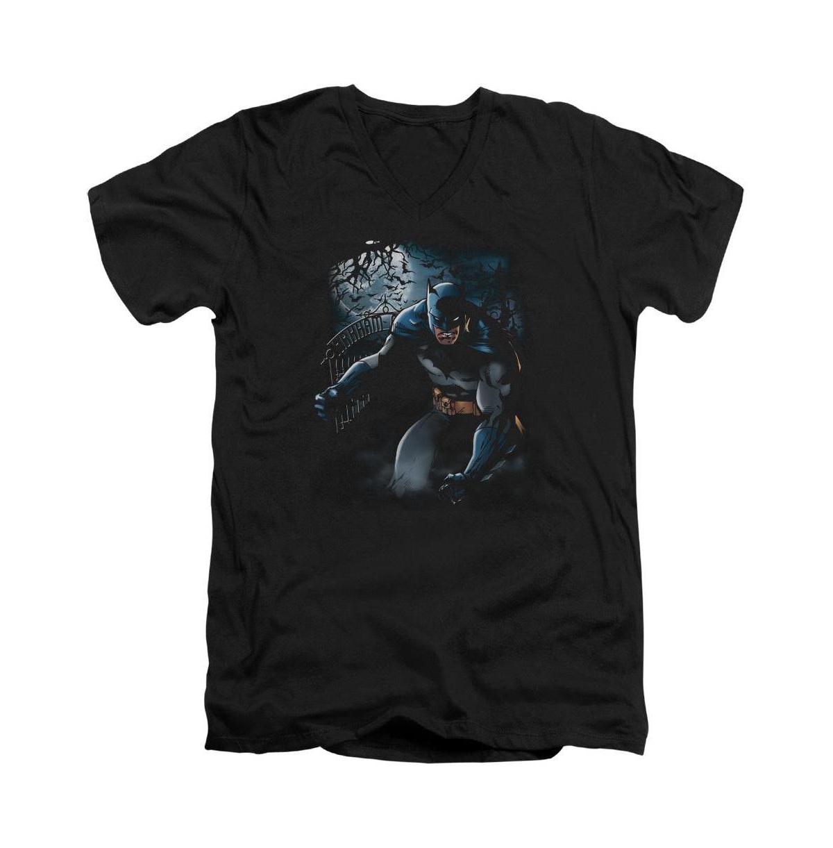 Men's Light Of The Moon Short Sleeve Adult V Neck Tee / T-Shirt - Black