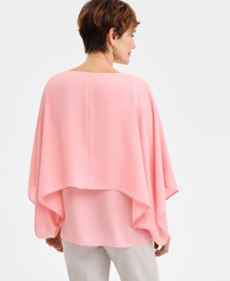 売れ筋商品|||ジェイエムコレクション カットソー トップス レディース Petite Embellished-Neck Tassel-Trim Poncho Top, Created for Macy's Bayswater Jm Collection Petite Embellished-Neck Tassel-Trim Poncho Top