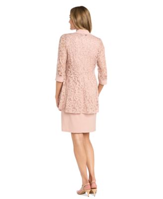 未使用品R&M Richardsアメリカ製パーティードレス サイズ6 R & M Richards Women's 2-Pc. Sequined Lace Jacket & Necklace
