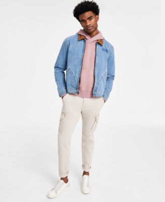 Men's Goldrush Regular-Fit Full-Zip Trucker Jacket with Corduroy Collar, Exclusively at Macy's 