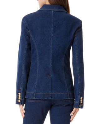 Sam Edelman Women's Imogen Double-Breasted Denim Blazer Macy's