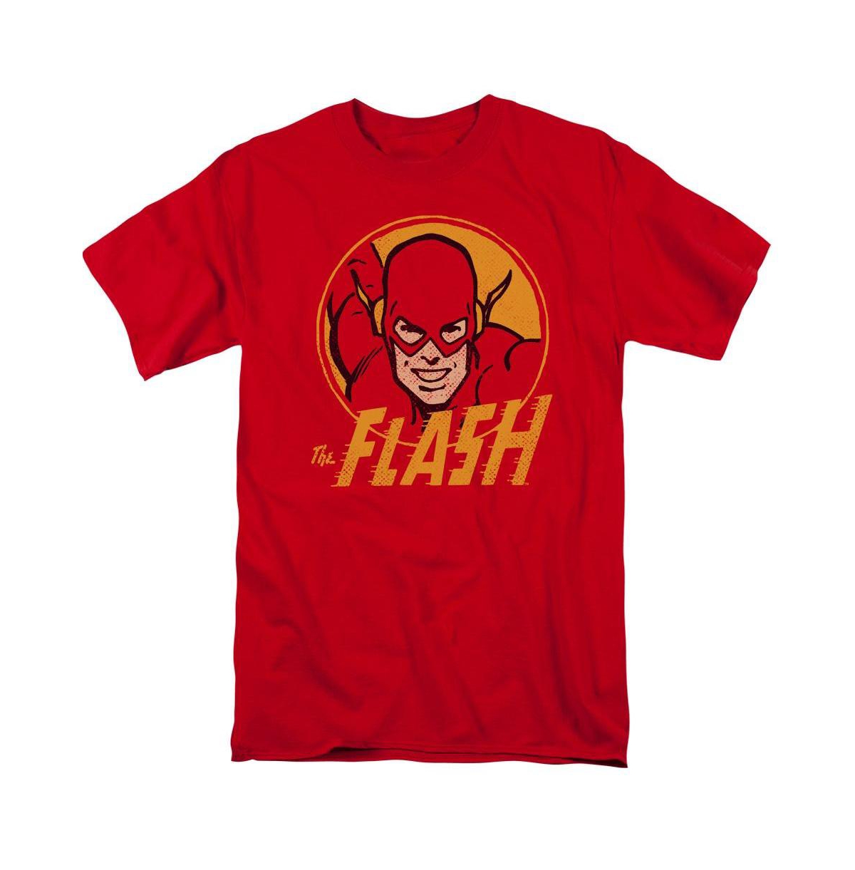 Dc Flash Mens Dc Comics Flash Flash Circle Short Sleeve Adult Tee / T-Shirt - Red