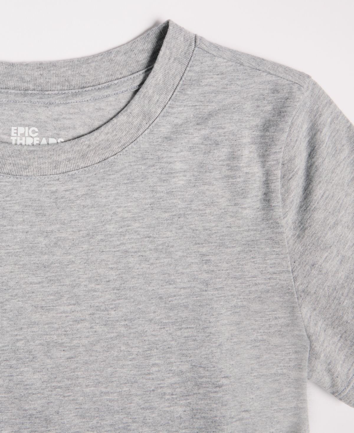 Epic Threads Little And Big Boys Solid T-shirt, Created For Macy's In Sterling Hthr