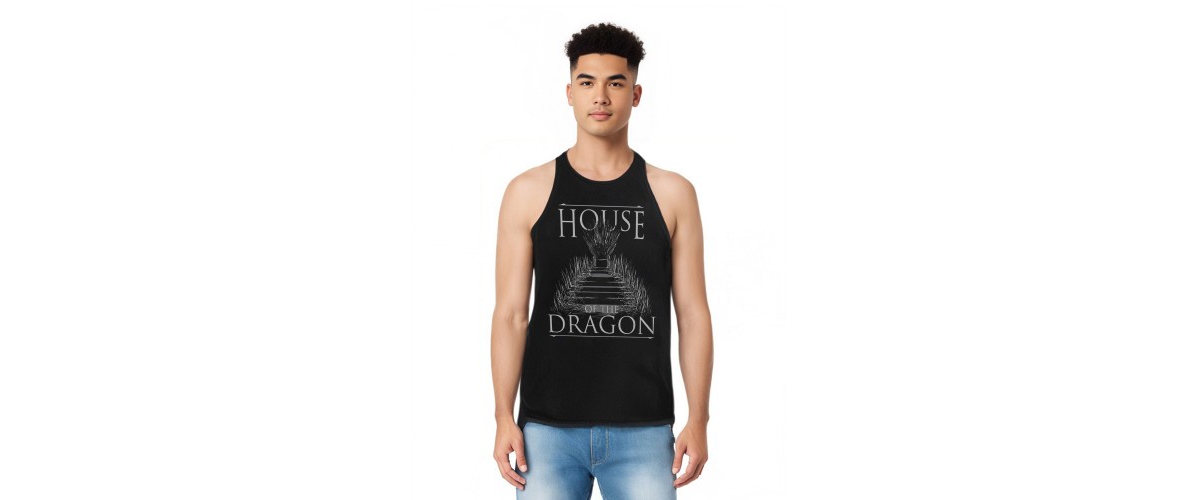 Men's Sword Throne Adult Tank Top - Black