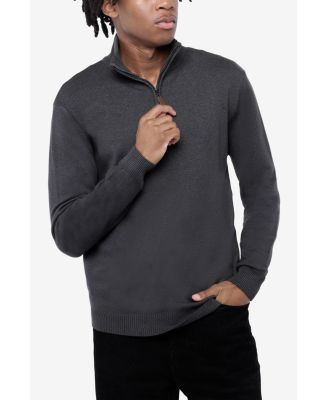 Men's Quarter Zip Mock Neck Sweater