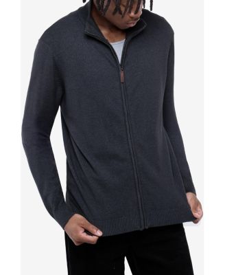 Men's Full Zip Mock Neck Sweater