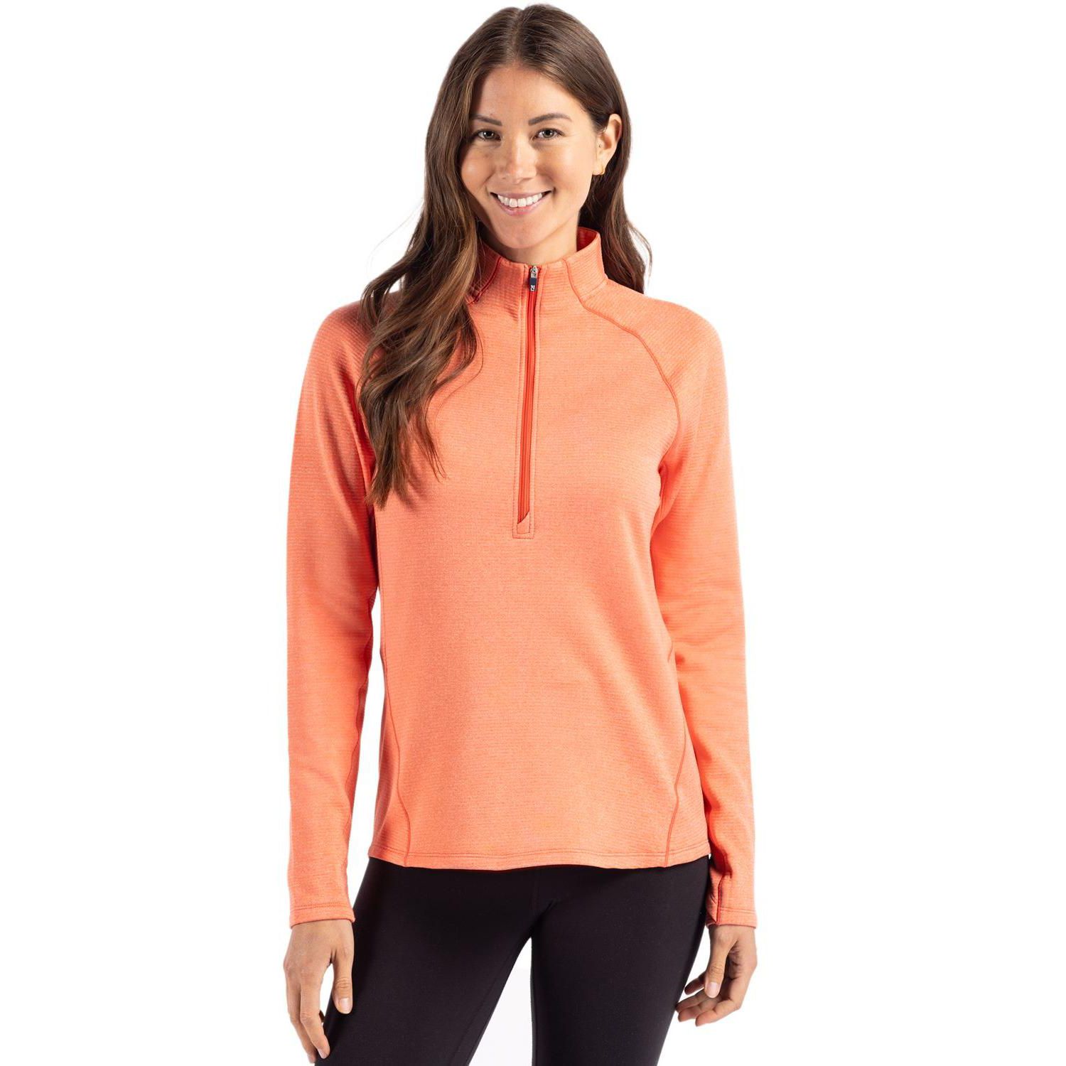 Women's Cutter and Buck Peshastin Fleece Recycled Half Zip Pullover