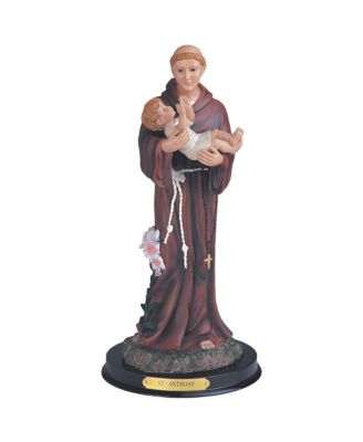 "2-PC Set" 12"H Saint Anthony Statue Anthony of Padua Holy Figurine Statue Ornament Home Room Office Decor and Perfect Ideas for Housewarming, Holidays and Birthdays