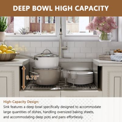 33inch L x 22inch W Kitchen Sink with Accessories