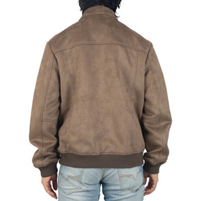 Men's Blake Suede Bomber Jacket – Lightweight Slim Fit Casual Softshell Coat with 5 Pockets