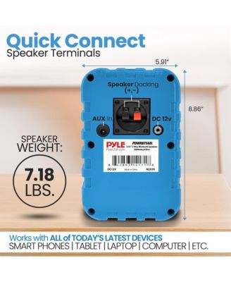 5.25” 2-Way Bluetooth Wireless Speaker System - Waterproof, 500W Max Power, 1/2” Tweeter, Compact Design