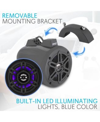 4'' Waterproof Marine Tower Speakers with LED Lights, 300W, Black