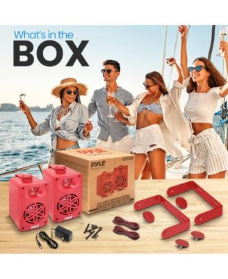 3.5” 2-Way Bluetooth Wireless Speaker System - Waterproof, 200W Max Power, 1/2” Tweeter, Compact Design