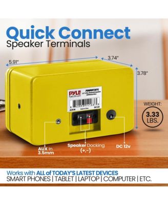 3.5” 2-Way Bluetooth Wireless Speaker System - Waterproof, 200W Max Power, 1/2” Tweeter, Compact Design