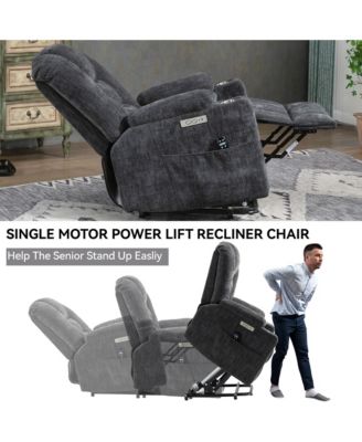 Large Power Lift Chair Recliner with Massage and Heat for Elderly