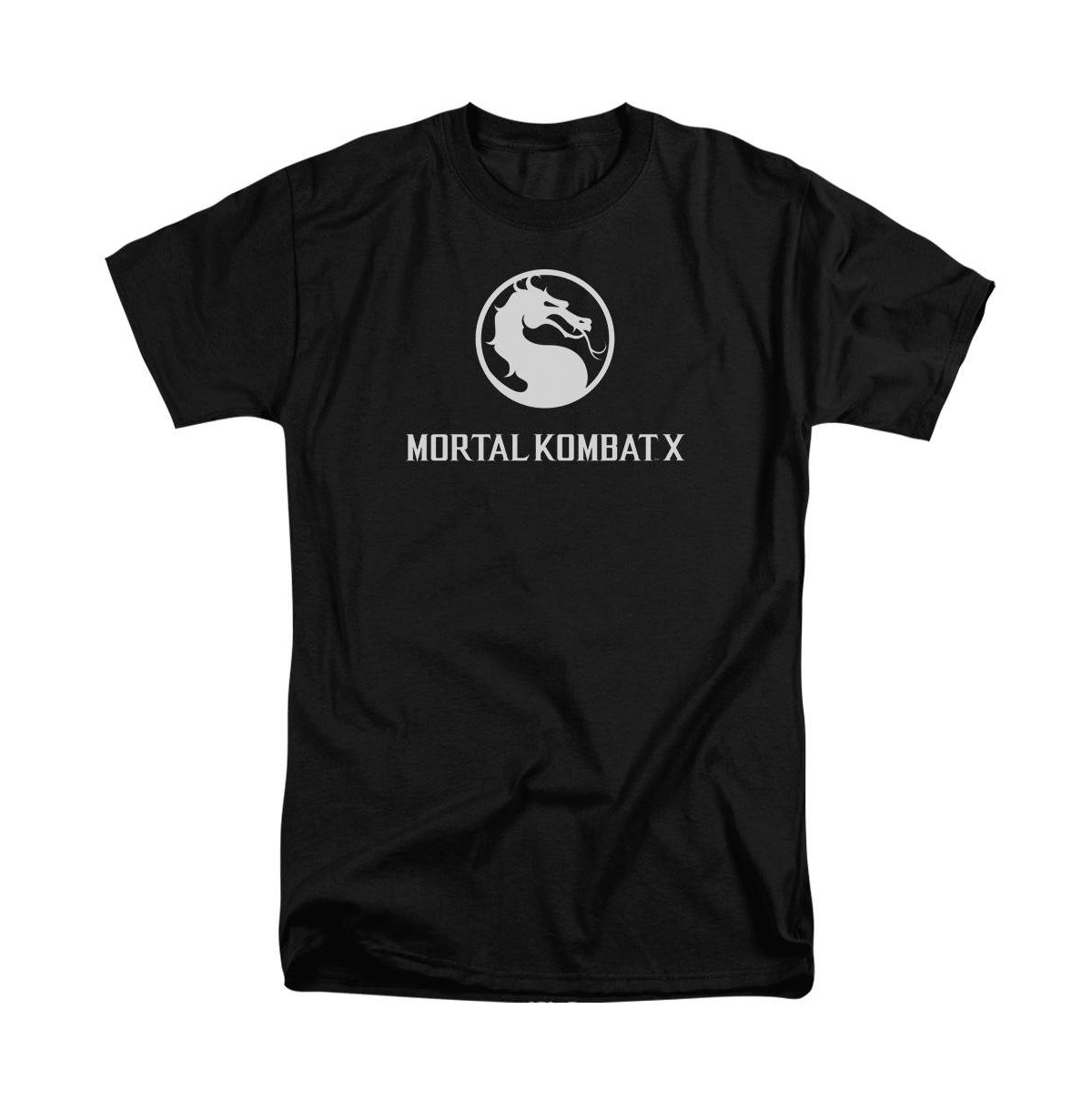 Mens Dragon Logo Short Sleeve Adult Tall Tee / T-Shirt - Black