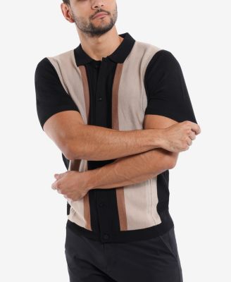 Men's Stripe Polo Sweater