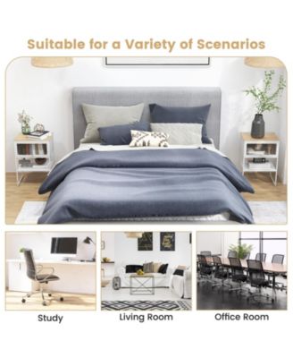 Nightstand with Flip up Door Storage Shelf