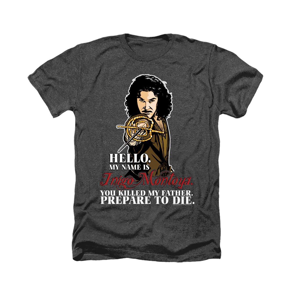 Men's Hello Adult Heather T-Shirt - Black
